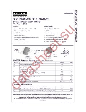 FDB14AN06LA0 datasheet  